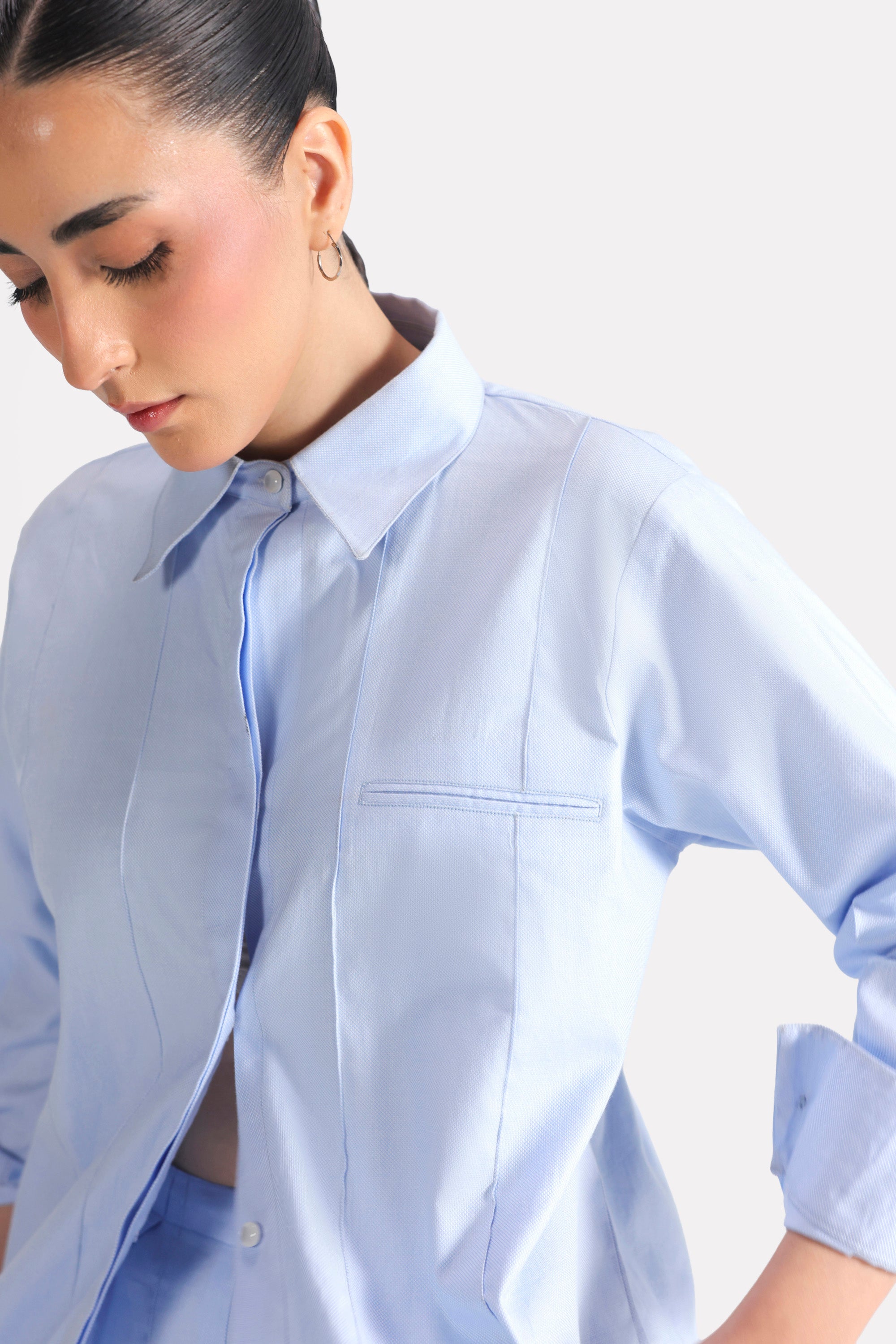 The Cloud Cotton Co-ord Top - Blue