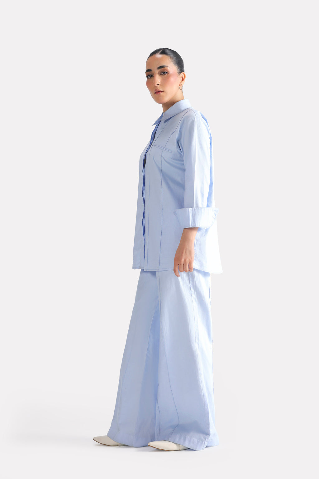 The Cloud Cotton Co-ord Top - Blue