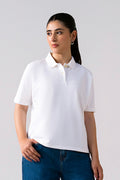 The Ease Pique Polo - White
