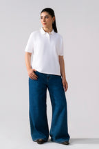 The Ease Pique Polo - White