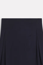 Twill Silk Midi Skirt - Black