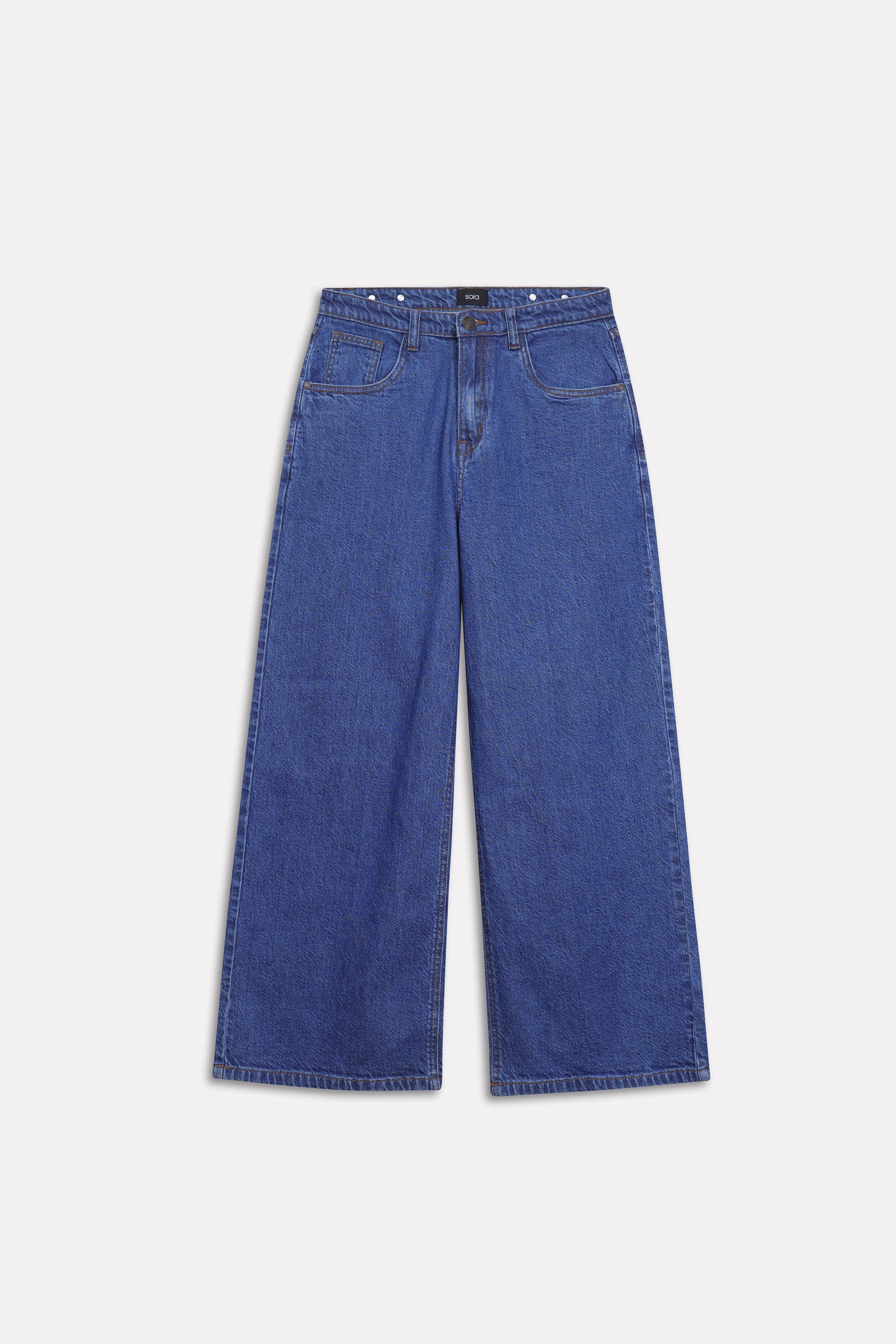 Wide-Leg Denim Jean - Light Blue