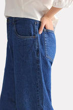 Wide-Leg Denim Jean - Light Blue