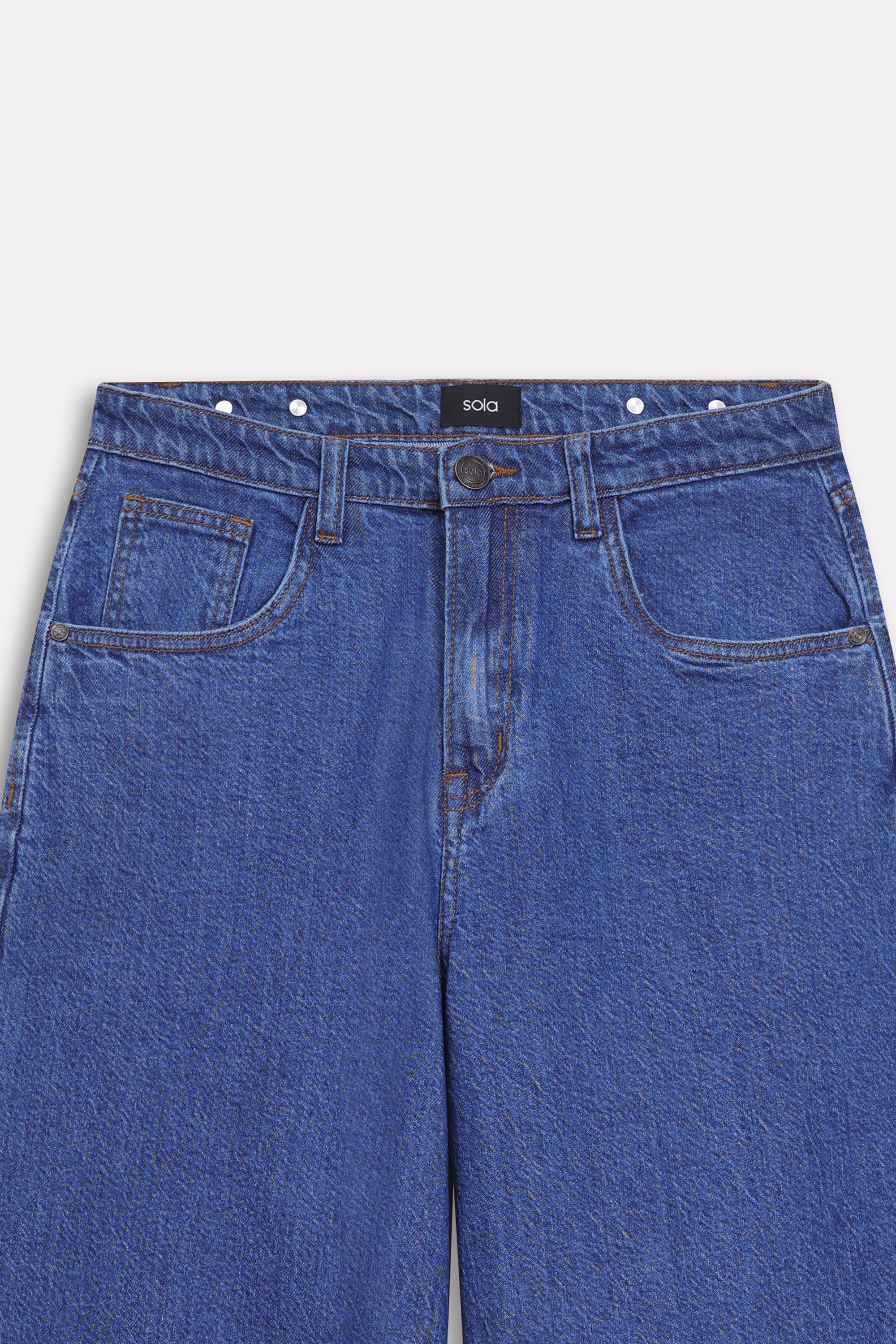 Wide-Leg Denim Jean - Light Blue