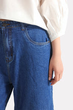 Wide-Leg Denim Jean - Light Blue