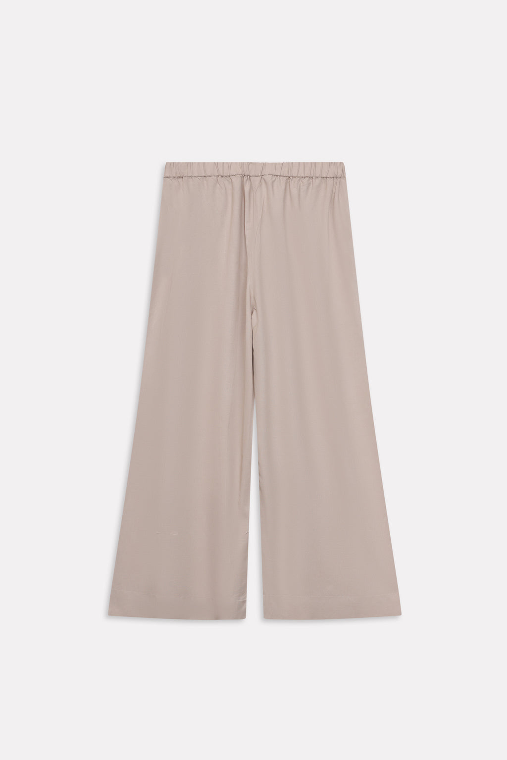 Beige pleated co-ord bottom shown in a styled fit, by SOLA Pakistan.