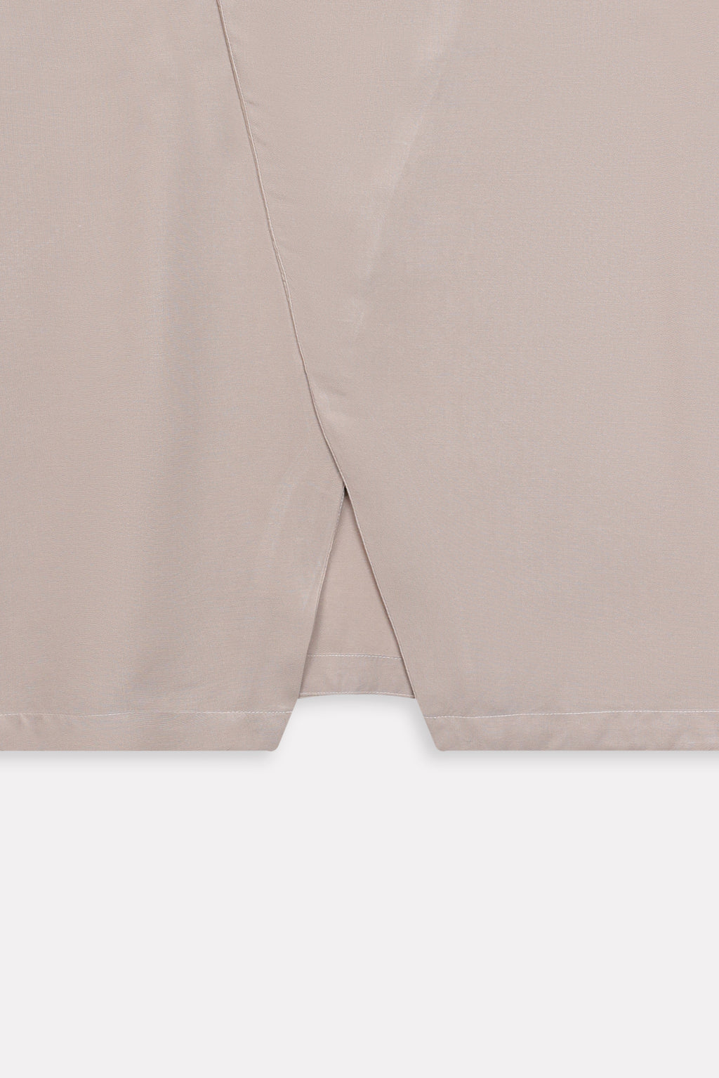 Additional view of the beige pleated co-ord top, by SOLA Pakistan.