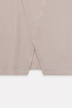 Additional view of the beige pleated co-ord top, by SOLA Pakistan.