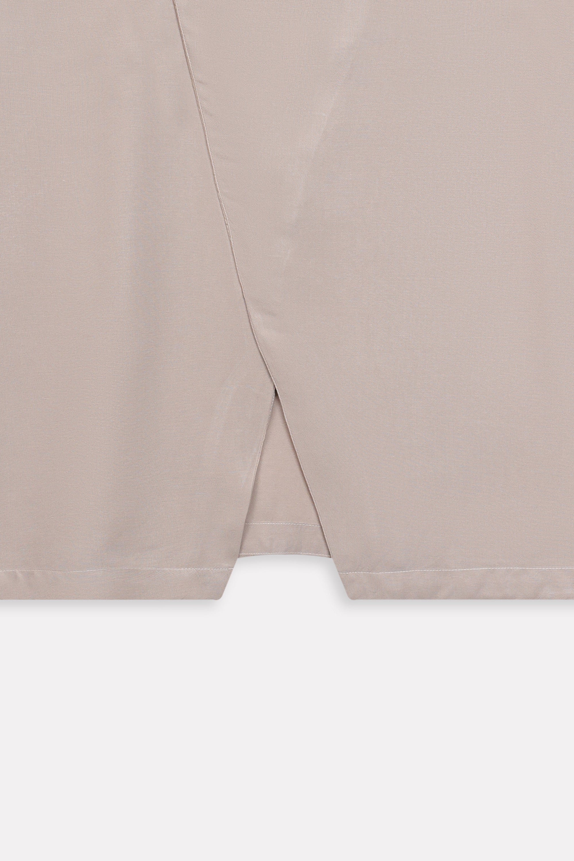 Additional view of the beige pleated co-ord top, by SOLA Pakistan.