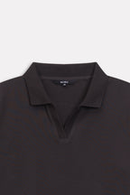 Additional view of the black jhonny collar polo t-shirt, by SOLA Pakistan.