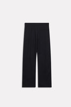 Additional view of the black retro wide-leg trouser, by SOLA Pakistan.