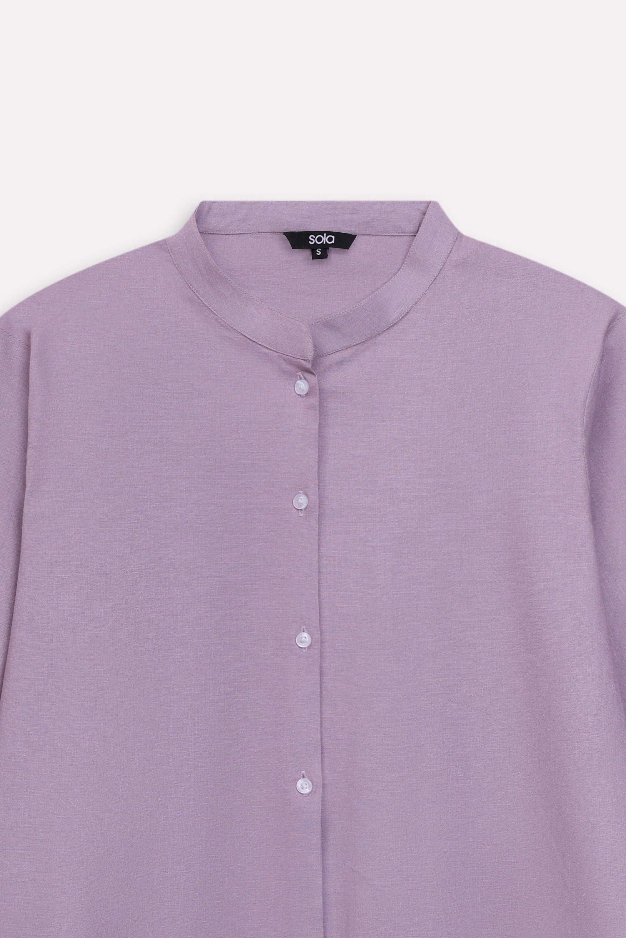 Additional view of the light purple (lilac) loop & lounge top, by SOLA Pakistan.