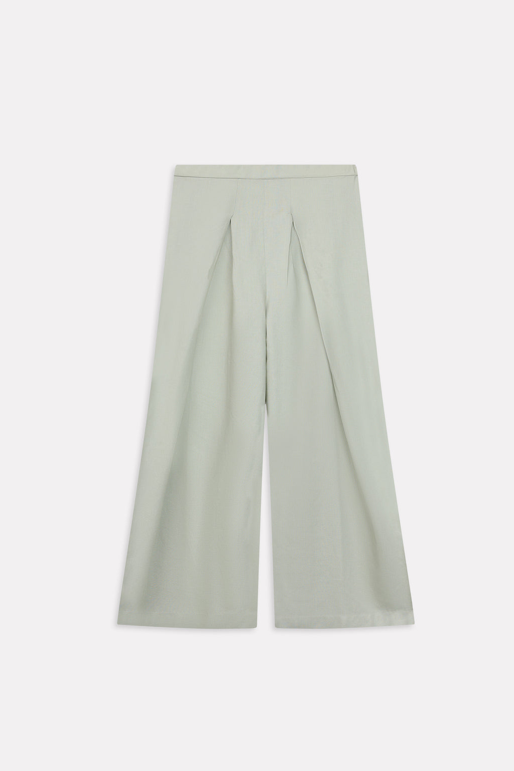 Mint green loop & lounge bottom shown in a styled fit, by SOLA Pakistan.