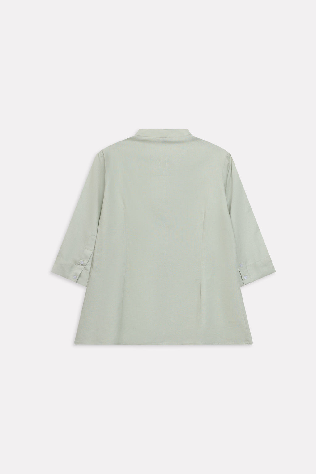 Flat lay of the mint green loop & lounge top, by SOLA Pakistan.