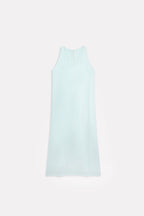 Flat lay of the mint green lyocell slip maxi dress, by SOLA Pakistan.