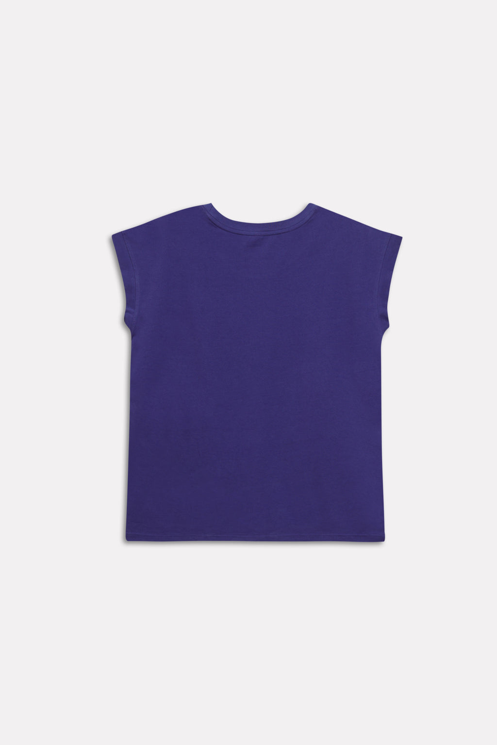 Flat lay of the navy cap sleeve t-shirt, by SOLA Pakistan.