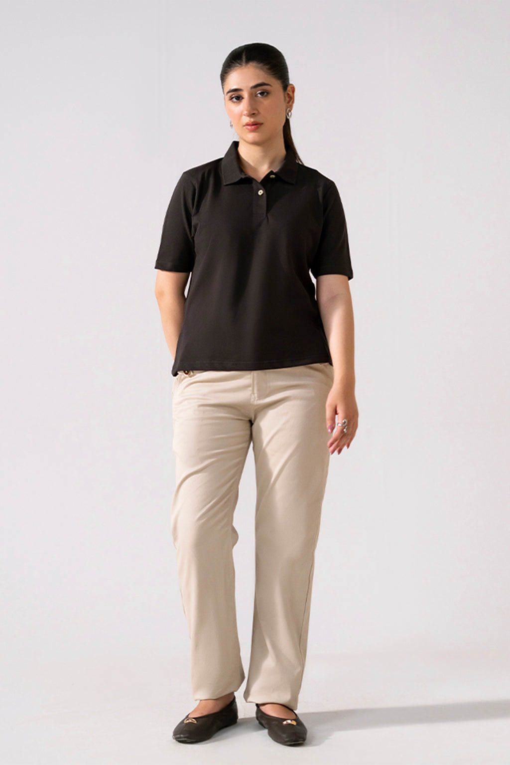 Women Straight Pant - Beige