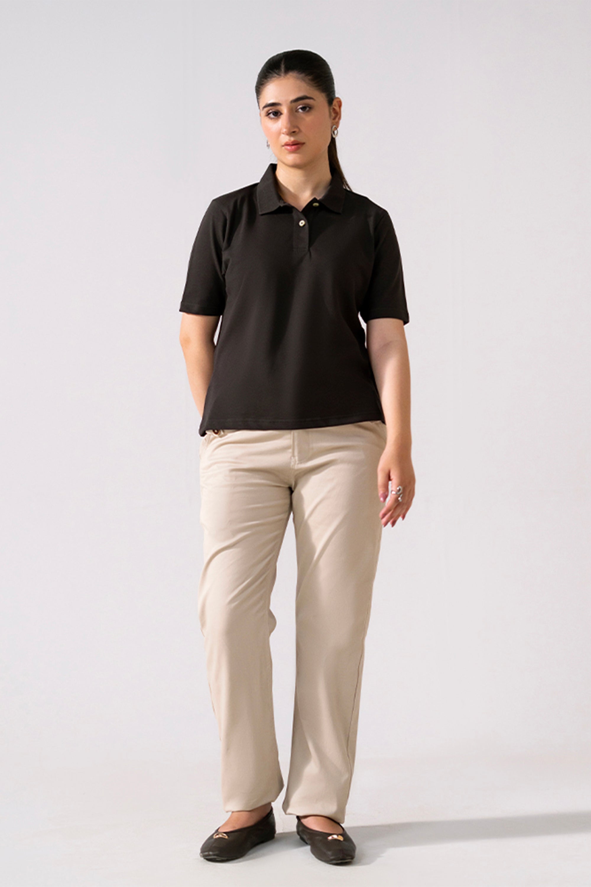 Women Straight Pant - Beige