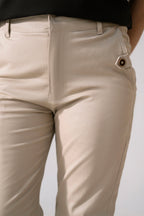 Women Straight Pant - Beige