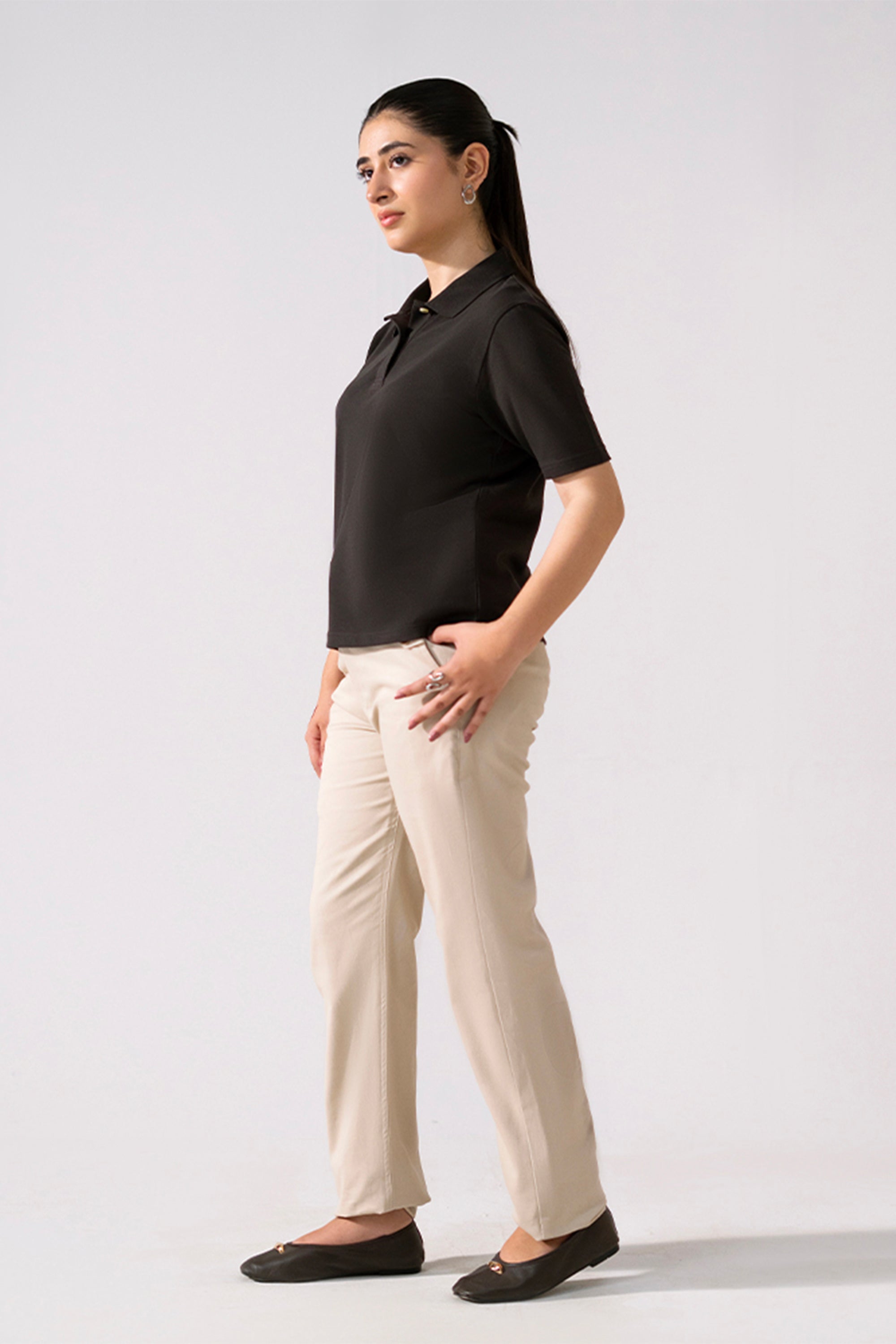 Women Straight Pant - Beige