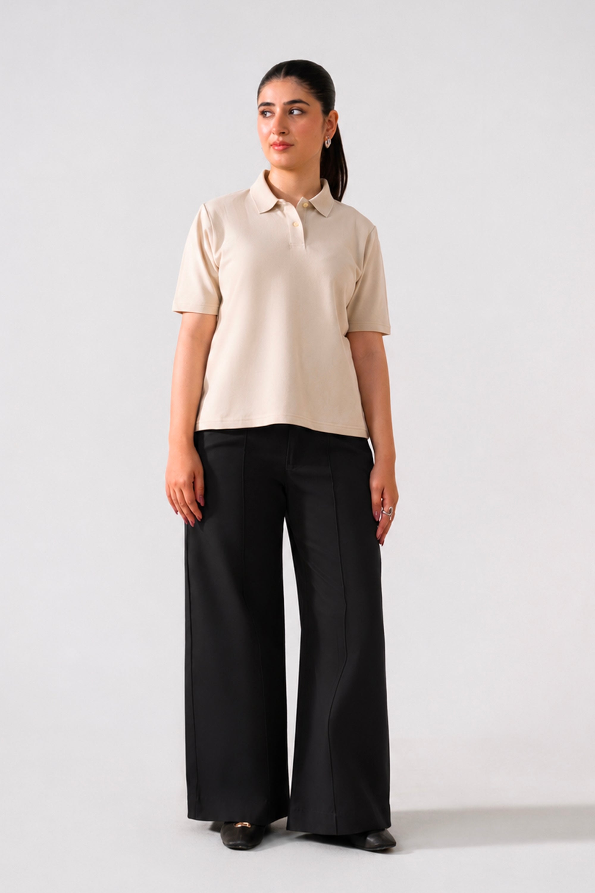 Women Wide Leg Pant - Black