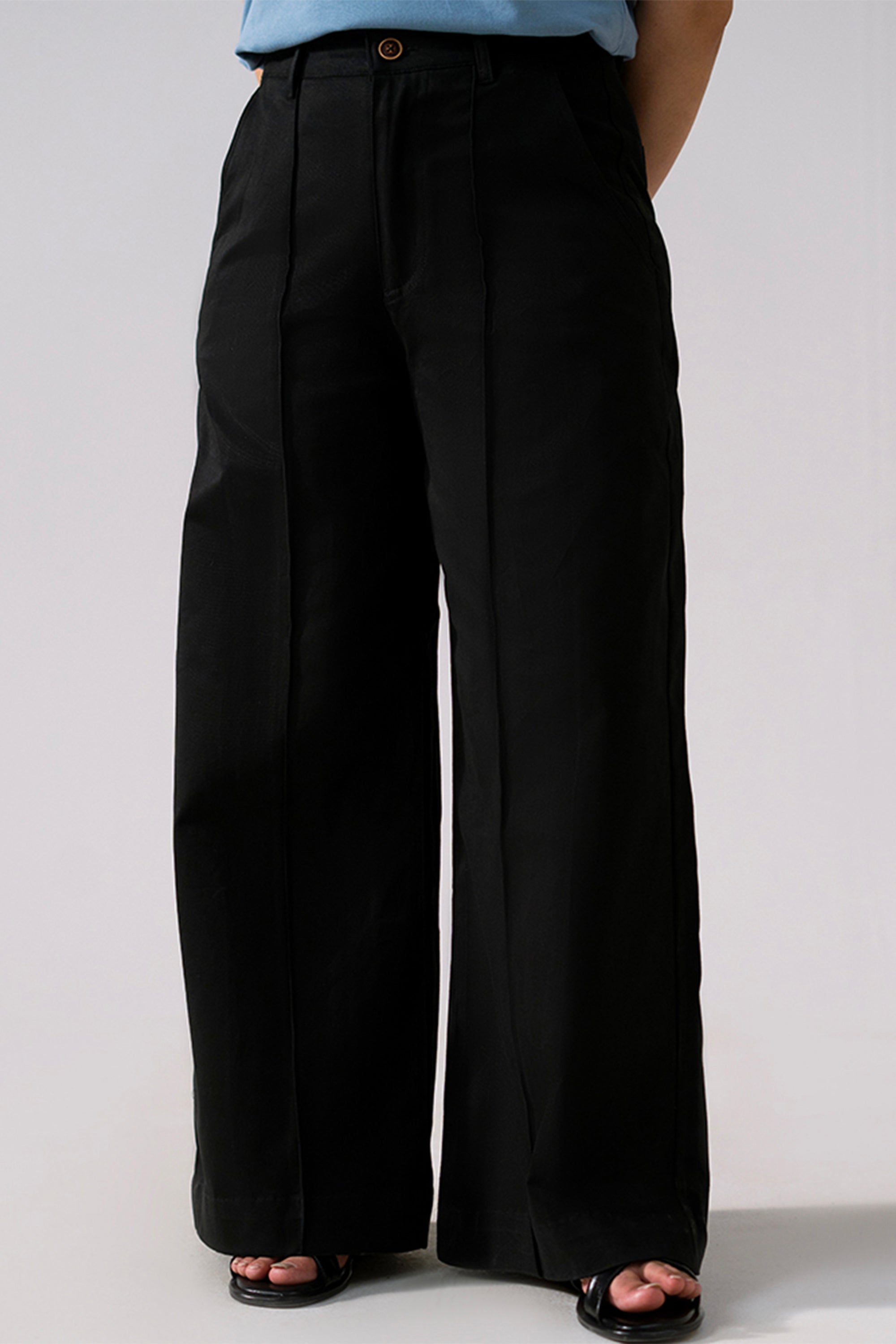 Women Wide Leg Pant - Black