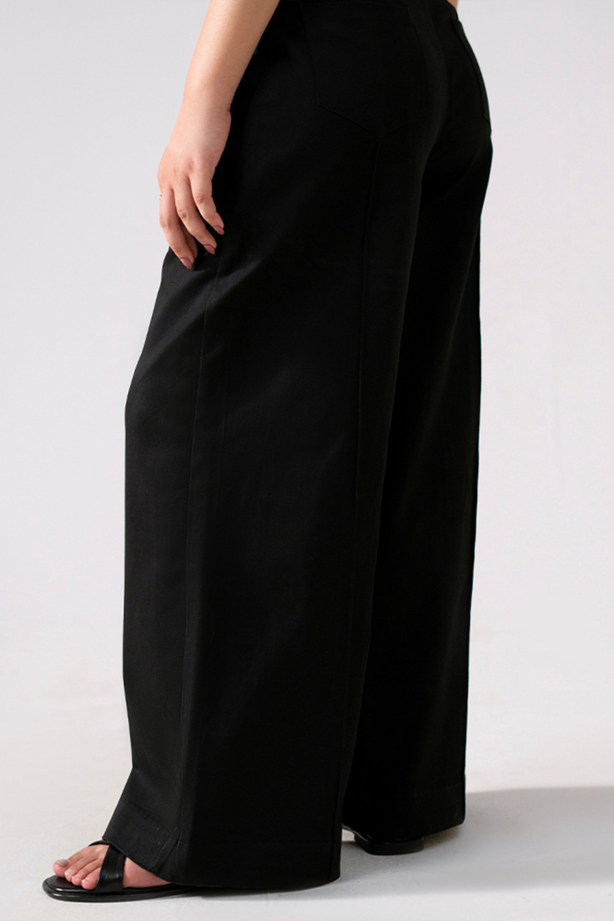 Women Wide Leg Pant - Black
