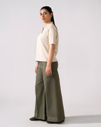 Women Wide Leg Pant - Olive