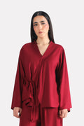 Wrap way Top - Maroon
