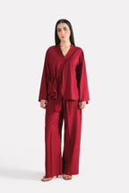 Wrap way Top - Maroon