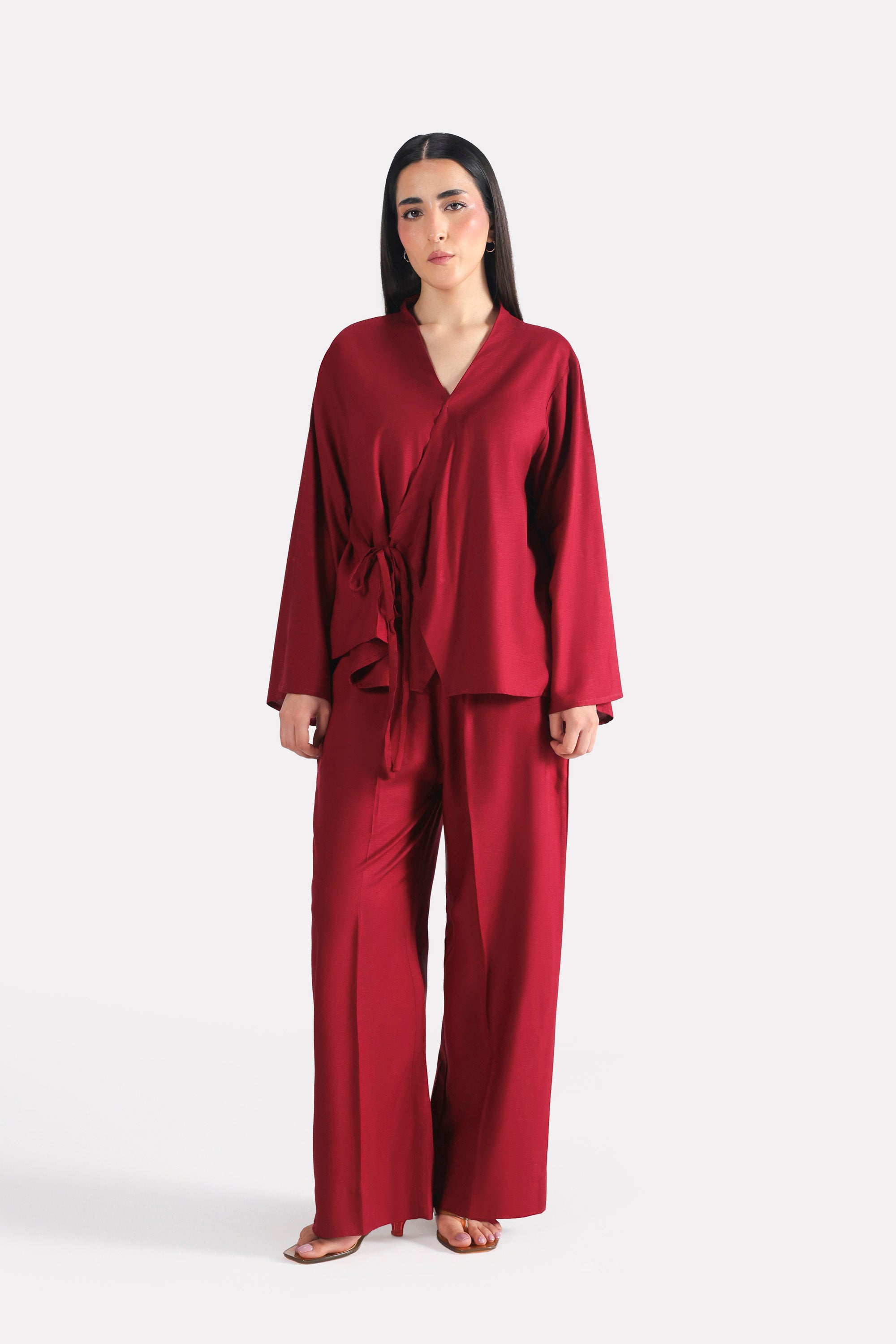 Wrap way Top - Maroon